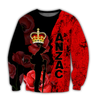 Anzac Day New Zealand Poppy 3D Printed Unisex Shirts TN NTN02042101