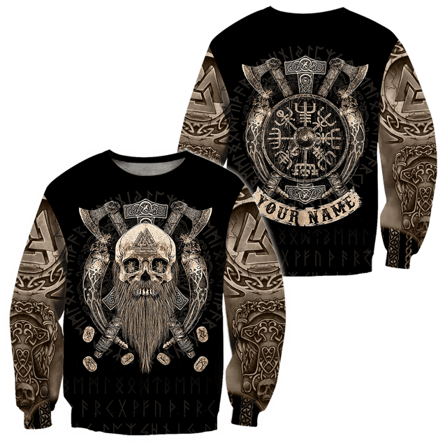 Customized Name Viking 3D All Over Printed Unisex Shirts