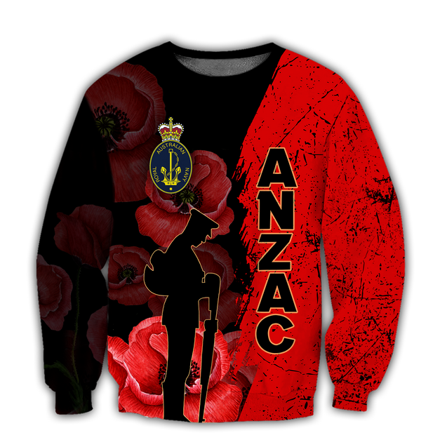 Royal Australian Navy Anzac Day 3D Printed Unisex Shirts TN NTN29032104