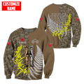 Custom name Anzac day The ode remembrance Soldier 3D printed winter shirts