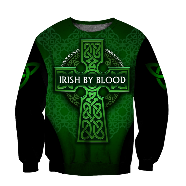 Premium Unisex Hoodie Irish St.Patrick Day Irish By Blood ML