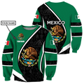 Persionalized Mexico 3D All Over Printed Unisex Hoodie