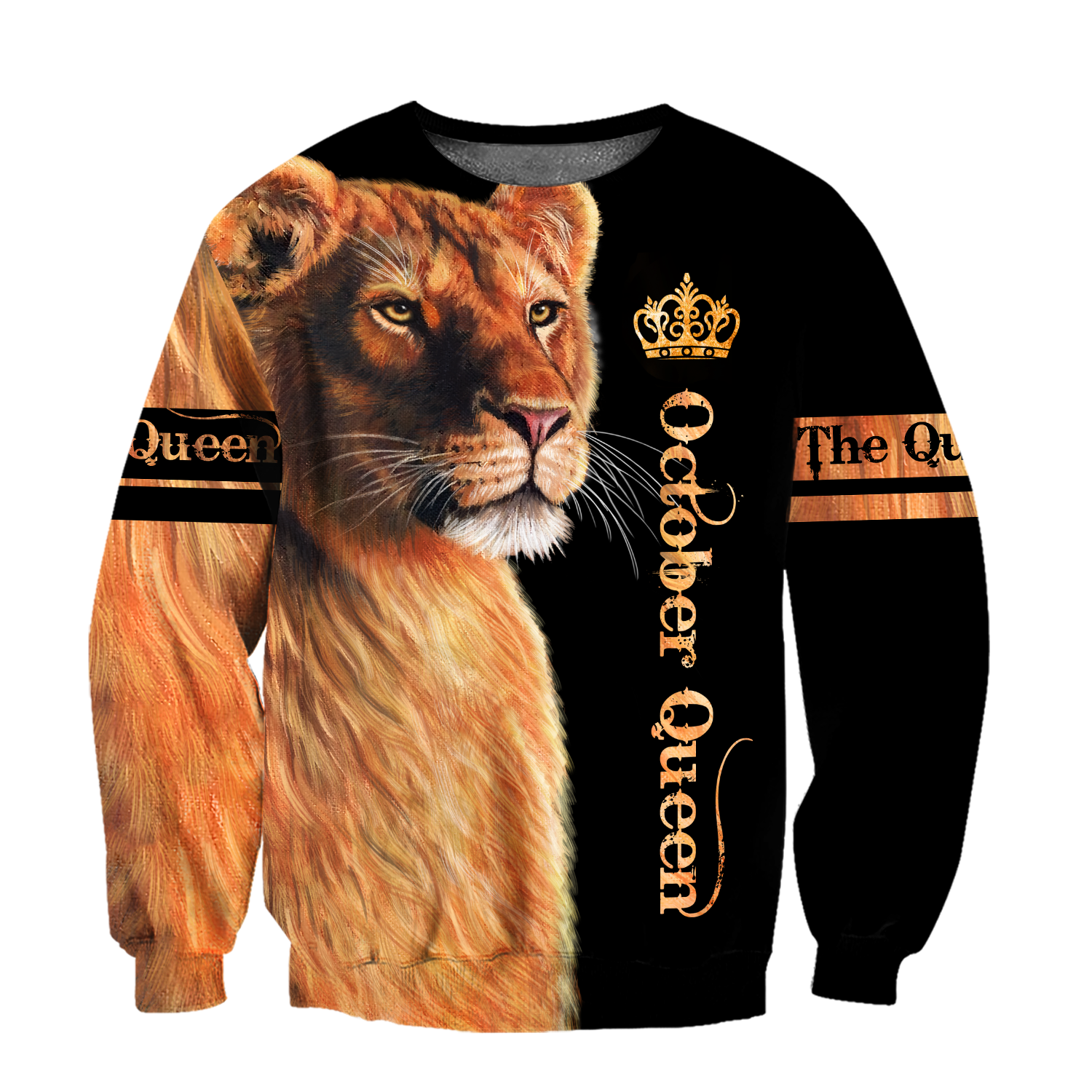 October Lion Queen 3D All Over Printed Shirt for Women