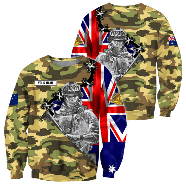 Personalized Australian Army Anzac Day 3D Printed Unisex Shirts TN