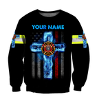 Customize Name Jesus And Firefighter 3D All Printed Hoodie For Men And Women MH25012104