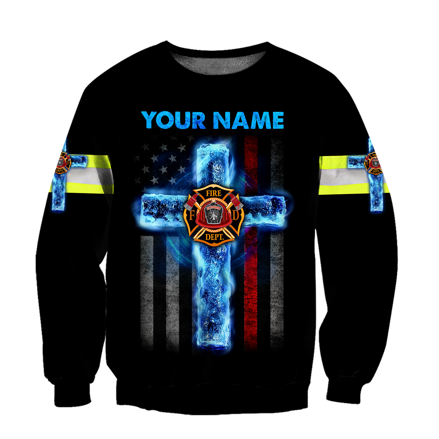 Customize Name Jesus And Firefighter 3D All Printed Hoodie For Men And Women MH25012104