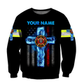 Customize Name Jesus And Firefighter 3D All Printed Hoodie For Men And Women MH25012104