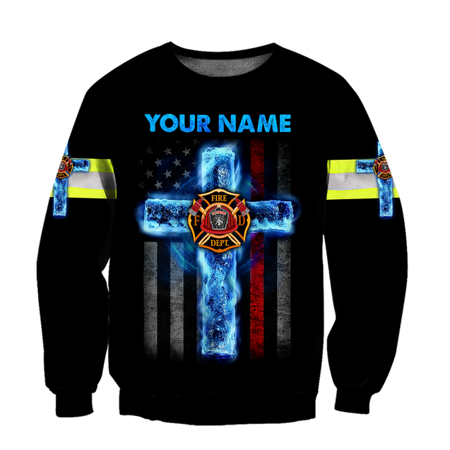 Customize Name Jesus And Firefighter 3D All Printed Hoodie For Men And Women MH25012104