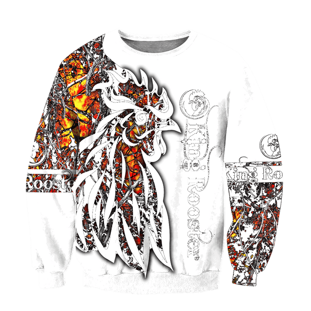 Rooster Camo 3D All Over Printed Unisex Deluxe Hoodie ML