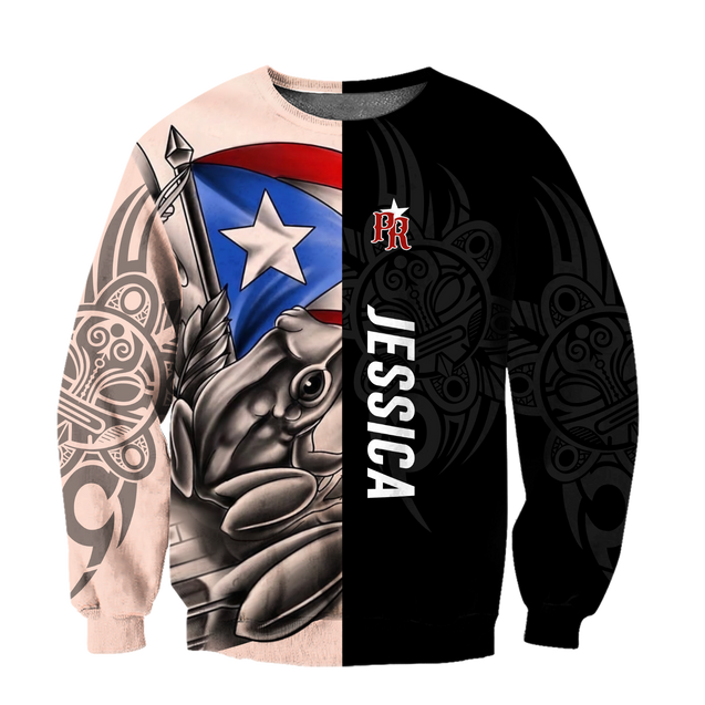 Customize Name Common Coquí Puerto Rico Hoodie For Men And Women MH23022104