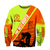 THE BEST ROOFER GREEN AND ORANGE - PERSIONALIZED NAME 3D HOODIE SHIRT