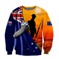 Lest we forget Australia Veteran 3D print shirt