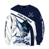 Custom name sailfish fishing design 3d print shirts