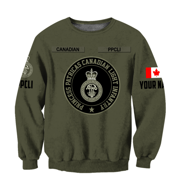 Personalized Name XT Canadian PPCLI Pullover 3D All Over Printed Shirts DA12032101