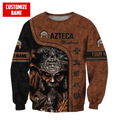 Personalized Name Azteca Mexicano 3D All Over Printed Hoodie