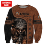 Personalized Name Azteca Mexicano 3D All Over Printed Hoodie