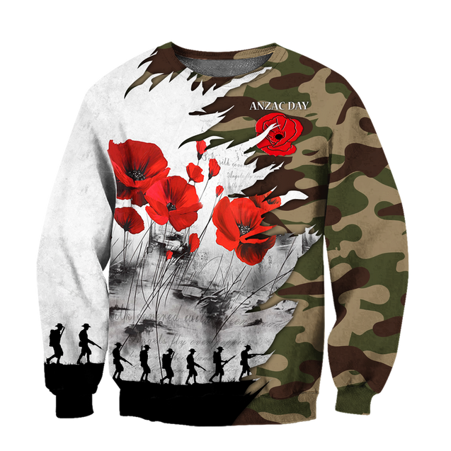 Premium Unisex Hoodie Poppy Flower Anzac Day ML