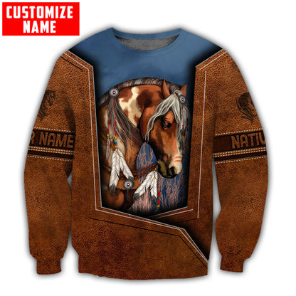 Customized name Native American 3D All Over Printed Unisex Shirts