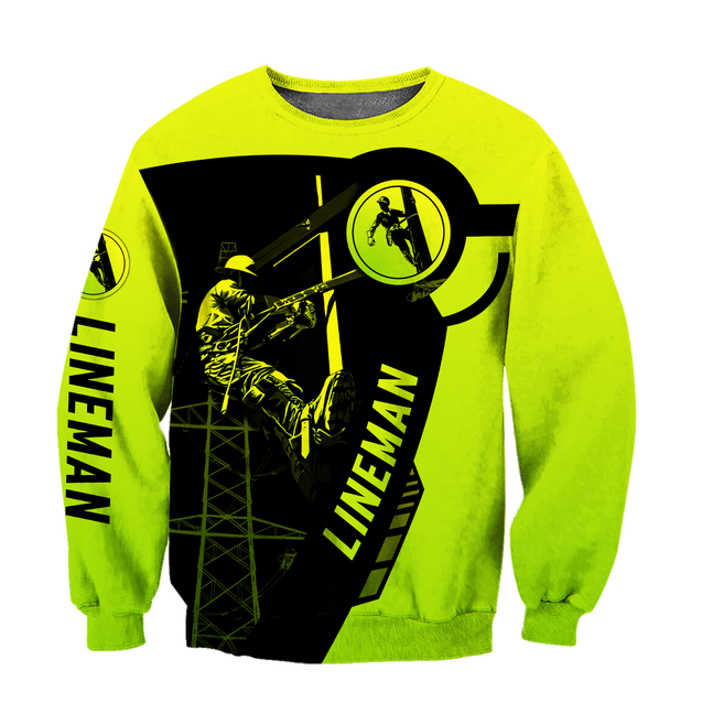 Electrician And Lineman Safety 3D All Over Printed Premium Unisex Hoodie ML