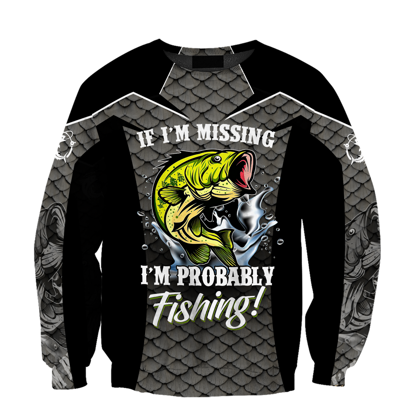 Bass Silver Sports Probably Fishing 3d print shirts