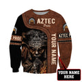 Personalized Aztec Warrior 3D All Over Printed Unisex Hoodie