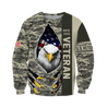 Eagle US Veteran 3D All Over Printed Hoodie AM24052108