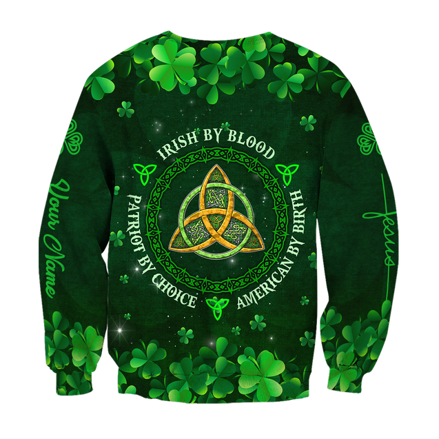 Irish By Blood Custom Name 3D All Over Printed Shirts For Men and Women