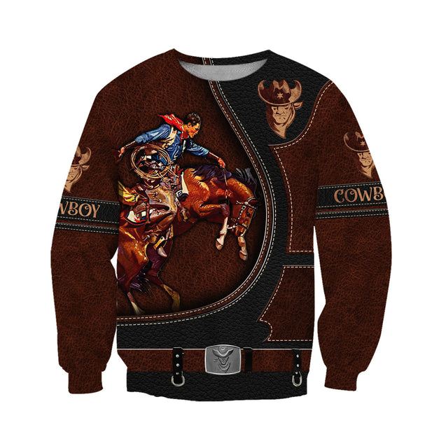 Cowboy No1 Horse Riding Rodeo 3D Over Printed Unisex Deluxe Hoodie ML