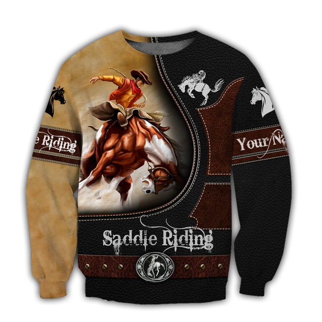 Personalized Name Rodeo 3D All Over Printed Unisex Shirts Bronc Saddle