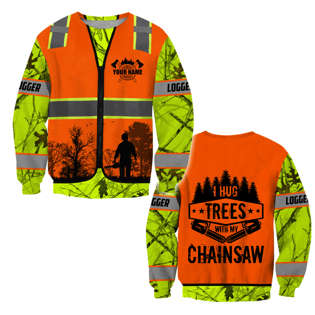 3D Chainsaw Logger Custom Name Unisex Shirts AM112057