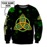 Irish St.Patrick day Celtic 3d hoodie shirt for men and women custom name