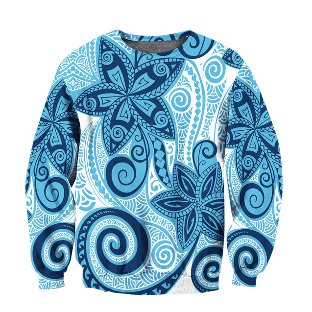 Amazing Polynesian Frangipani Personalized Unisex Deluxe Hoodie ML