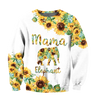 Mama Elephant Sunflower - Mother's Day Gift 3D Unisex Shirt