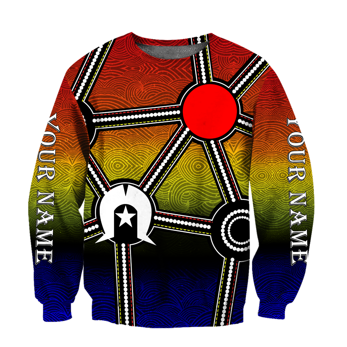 Custom name Aboriginal heal the sun and spirit 3D print shirts