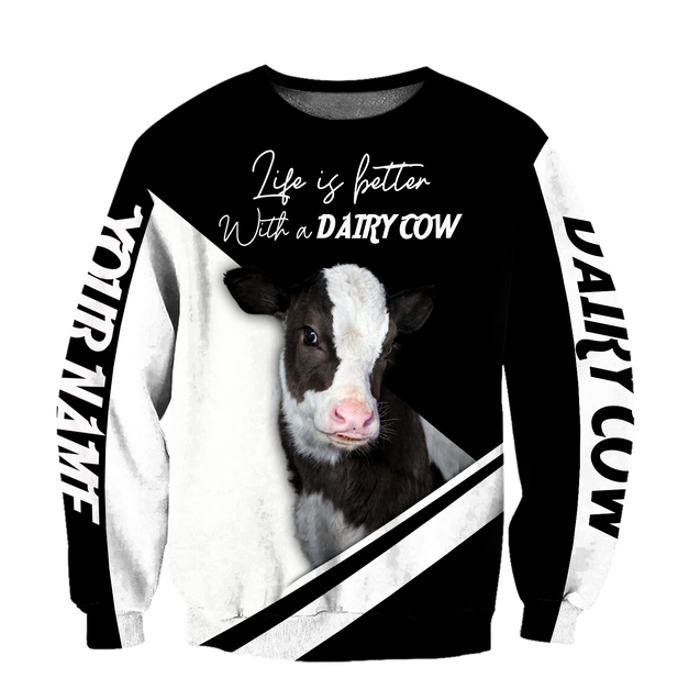 Love Dairy Cow - Happy Farm 3D Hoodie Shirt For Men And Women LAM