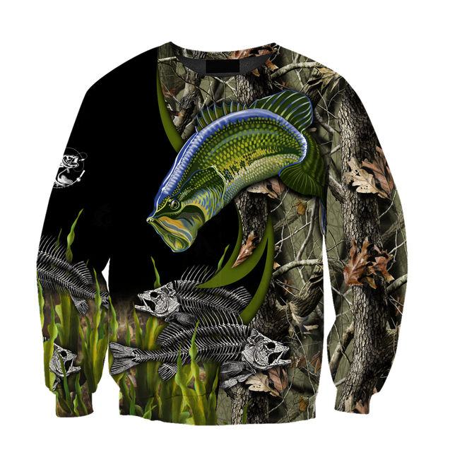 Bass Fishing Painting Fall Camo Reaper 3d print shirts