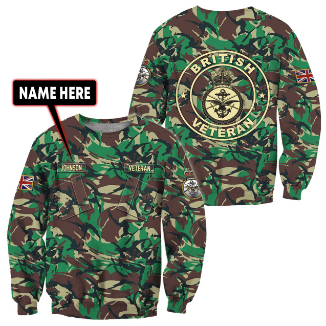 Custom Name XT British Armed Forces 3D Printed Shirts