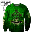 Irish Rebels St.Patrick day 3d hoodie shirt for men and women custom name