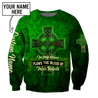 Irish Rebels St.Patrick day 3d hoodie shirt for men and women custom name