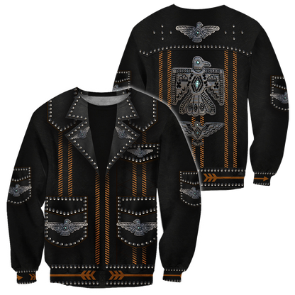 Native Cowboy Jacket No13 Cosplay 3D Over Printed Unisex Deluxe Hoodie ML
