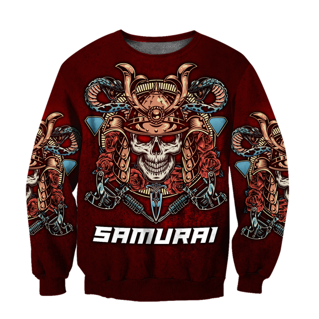 Premium Unisex All Over Printed Samurai Skull Shirts MEI