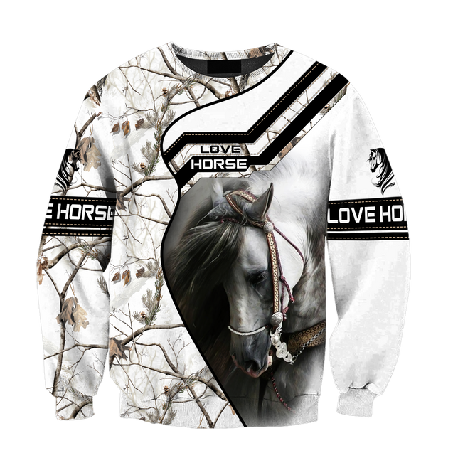 Beautiful White Horse 3D All Over Printed Shirts For Men And Women TR1911205CL