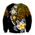 Amazing Polynesian Turtle Tattoo Personalized Unisex Deluxe Hoodie ML