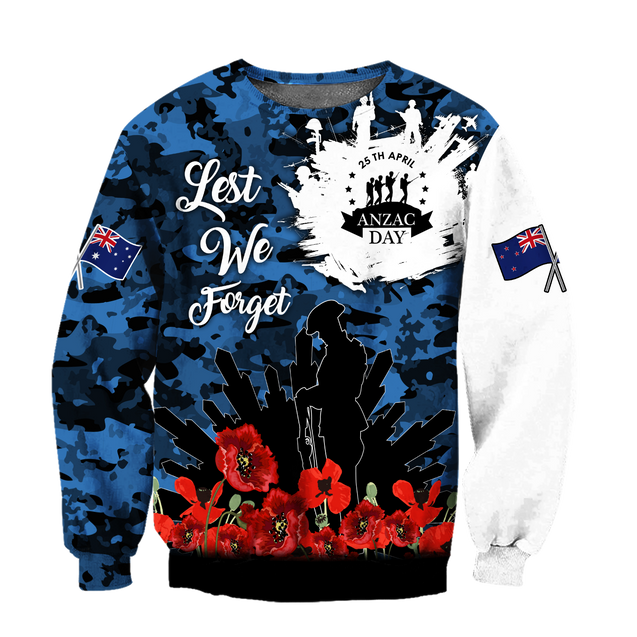 Lest We Forget Anzac Day 3D Printed Unisex Shirts TN