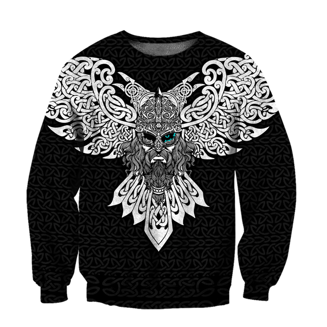 Premium Unisex Hoodie Odin Viking God And Raven ML