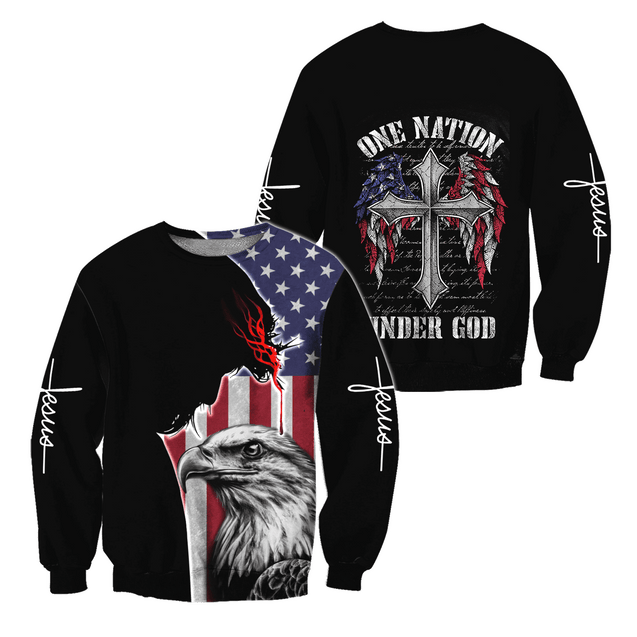 One Nation Under God 3D All Over Printed Unisex Shirts