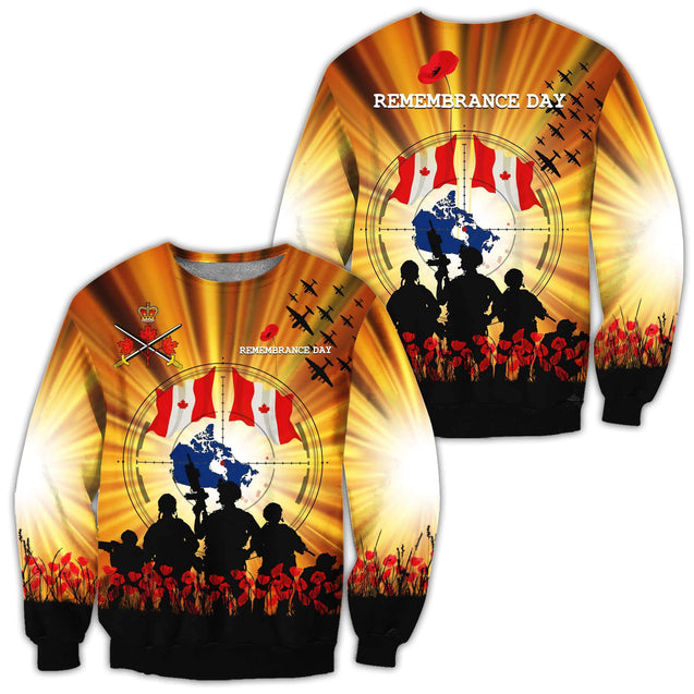 Canada Remembrance Day 3D Printed Shirts Pi01042104