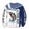 Custom name Shark fishing Catch and Release 3D Design print shirts