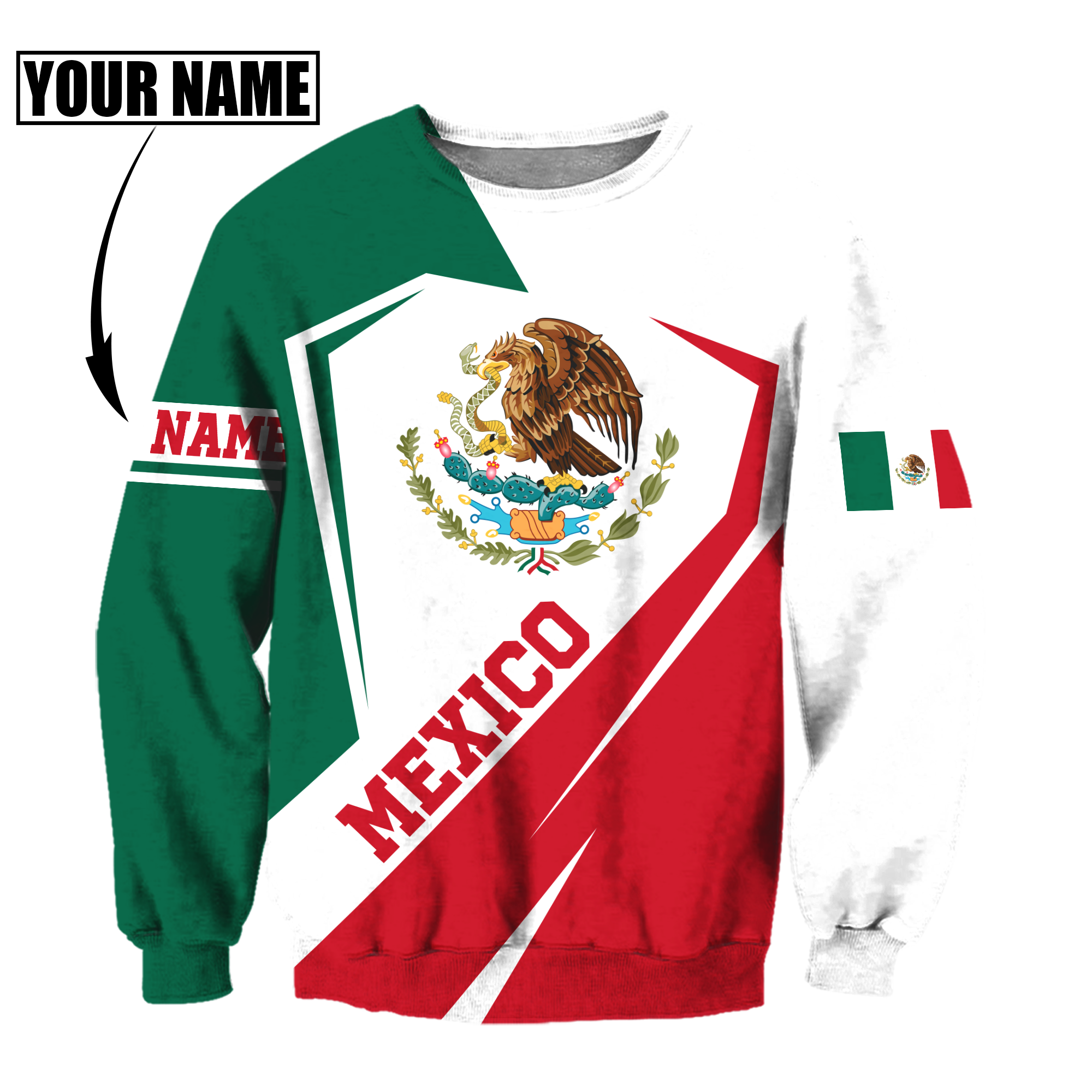 Mexico Hoodie Persionalized 3D All Over Printed Shirts