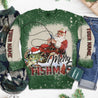 Merry Fishmas fishing santa 3D printed shirts